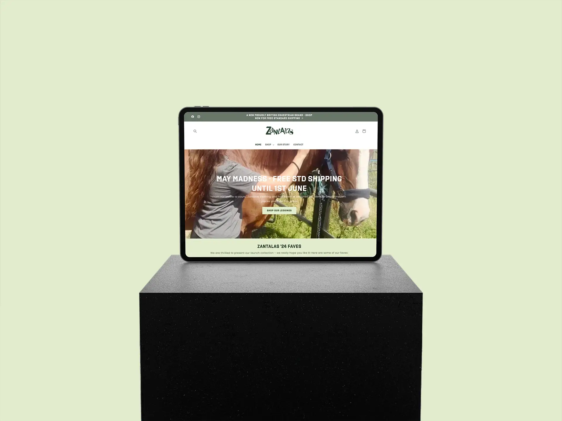 Zantalas Shopify Website